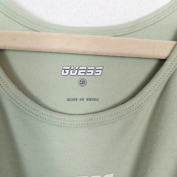 NWT Guess Pastel Green Eco Active Logo Athletic Tank Top - Picture 6 of 8
